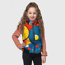 Детский жилет Динамичный красочный паттерн, цвет: 3D-черный — фото 2