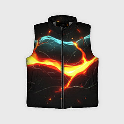 Детский жилет Лава в черной текстуре, цвет: 3D-светло-серый