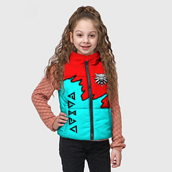 Детский жилет Ведьмак краски логотип, цвет: 3D-светло-серый — фото 2