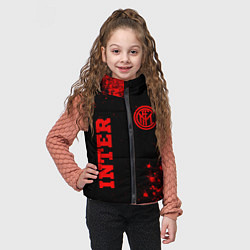 Детский жилет Inter - red gradient вертикально, цвет: 3D-черный — фото 2
