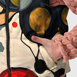 Детский жилет Абстракция с кругами и краской, цвет: 3D-красный — фото 2