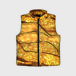 Детский жилет Золотая текстура с блестками, цвет: 3D-красный