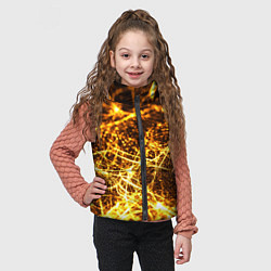 Детский жилет Текстура золотые нити, цвет: 3D-черный — фото 2