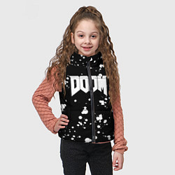 Детский жилет Doom белые краски всплеск, цвет: 3D-черный — фото 2