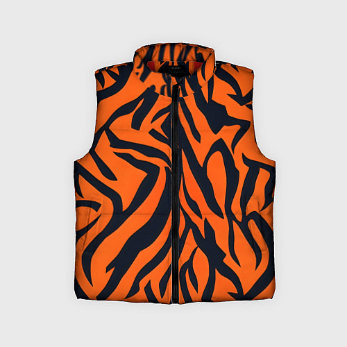 Детский жилет Расцветка тигра / 3D-Красный – фото 1