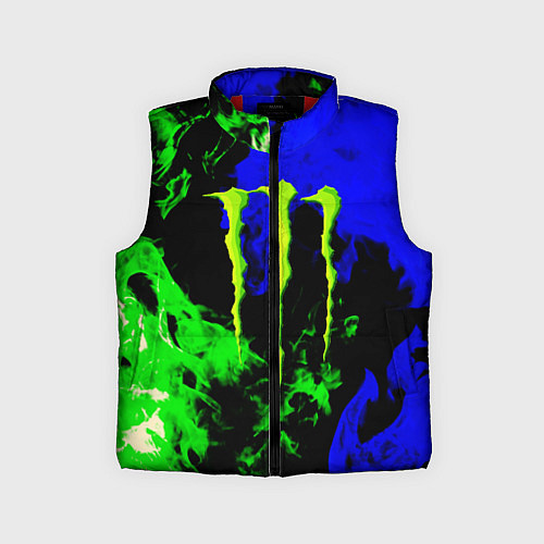 Детский жилет Monster energy кислотный огонь / 3D-Красный – фото 1