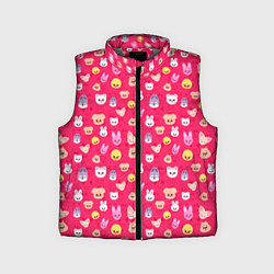 Детский жилет Skzoo pattern pink, цвет: 3D-светло-серый