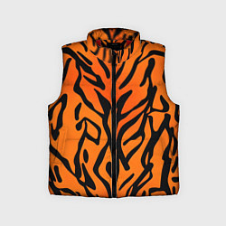 Детский жилет Тигровый огненный паттерн, цвет: 3D-красный