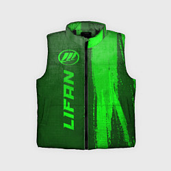 Детский жилет Lifan - green gradient по-вертикали, цвет: 3D-черный