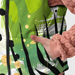 Детский жилет Зеленый анималистичный паттерн, цвет: 3D-черный — фото 2