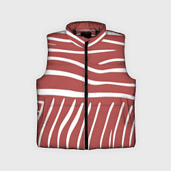 Детский жилет Полоски красной зебры, цвет: 3D-черный
