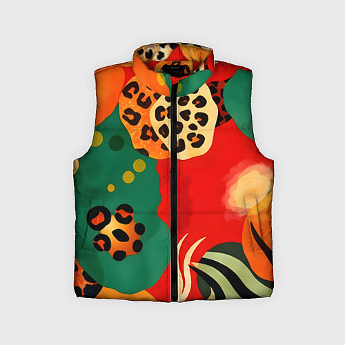 Детский жилет Анималистичный африканский паттерн / 3D-Красный – фото 1