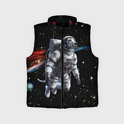 Детский жилет The dalmatian brave cosmonaut - ai art, цвет: 3D-красный