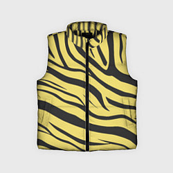 Детский жилет Светлый тигровый паттерн, цвет: 3D-черный