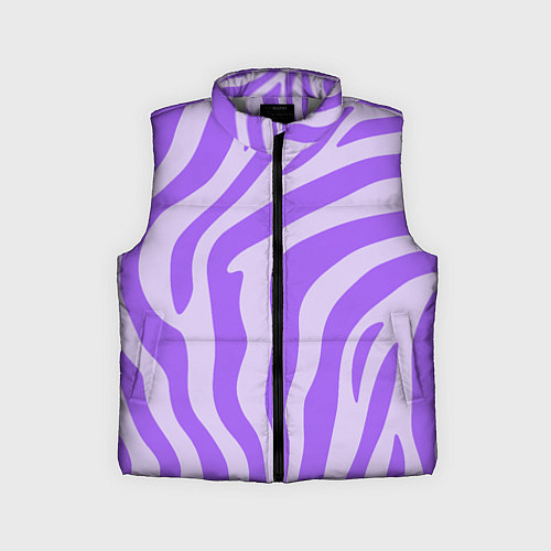 Детский жилет Лавандовый тигровый паттерн / 3D-Светло-серый – фото 1