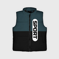 Детский жилет Sport чёрно-синий с белым, цвет: 3D-черный