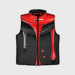 Детский жилет Красная и черная краска текстура, цвет: 3D-черный