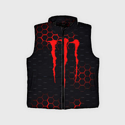 Детский жилет Monster energy текстура броня, цвет: 3D-черный