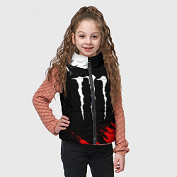 Детский жилет Monster energy текстура краски, цвет: 3D-черный — фото 2
