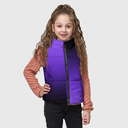 Детский жилет Чёрно-сиреневый градиент пополам, цвет: 3D-черный — фото 2