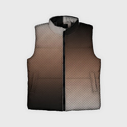 Детский жилет Чёрно-коричневый текстурный градиент пополам, цвет: 3D-черный