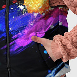 Детский жилет Разноцветные блестящие кляксы - текстура, цвет: 3D-черный — фото 2