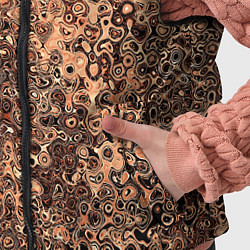 Детский жилет Светлый коричневый абстрактная текстура, цвет: 3D-черный — фото 2