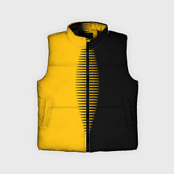 Детский жилет Чёрно-жёлтый пополам с переходом