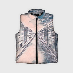 Детский жилет Сумрачный город, цвет: 3D-черный