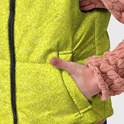 Детский жилет Ярко салатный блеск, цвет: 3D-черный — фото 2