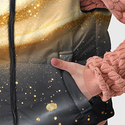 Детский жилет Черно-золотая текстура на белом, цвет: 3D-черный — фото 2