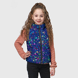 Детский жилет Синий с разноцветными брызгами, цвет: 3D-черный — фото 2