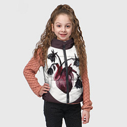 Детский жилет Цветы любви: увядшее сердце, цвет: 3D-черный — фото 2