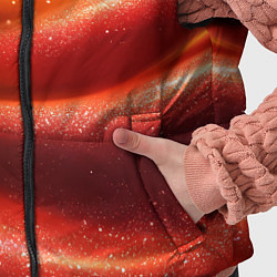 Детский жилет Красная волнистая текстура с блеском, цвет: 3D-черный — фото 2