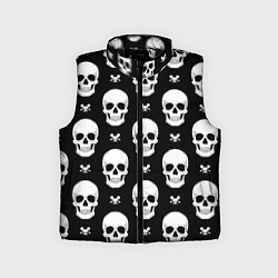Детский жилет Черепной фон, цвет: 3D-черный