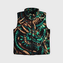 Детский жилет Японские драконы ирезуми, цвет: 3D-черный