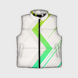 Детский жилет Color white line green, цвет: 3D-черный