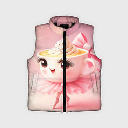 Детский жилет Балерина капучино розовый, цвет: 3D-черный