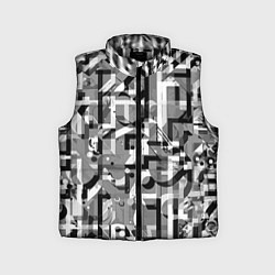 Детский жилет Серый объёмный эффект, цвет: 3D-черный