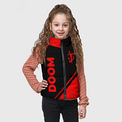 Детский жилет Doom - red gradient вертикально, цвет: 3D-черный — фото 2