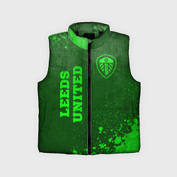 Детский жилет Leeds United - green gradient вертикально, цвет: 3D-черный