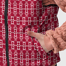 Детский жилет Красно белый геометрический узор ретро, цвет: 3D-черный — фото 2