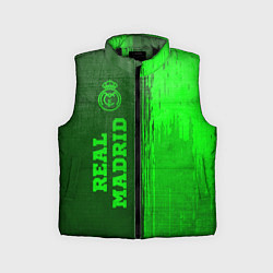 Детский жилет Real Madrid - green gradient по-вертикали, цвет: 3D-черный