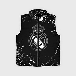 Детский жилет Real Madrid белые краски, цвет: 3D-черный