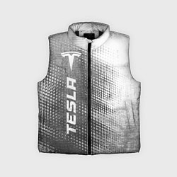 Детский жилет Tesla - grey gradient по-вертикали, цвет: 3D-черный