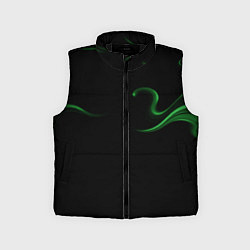 Детский жилет Color green abstraction, цвет: 3D-черный