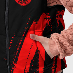 Детский жилет Manchester United - red gradient вертикально, цвет: 3D-черный — фото 2