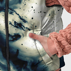 Детский жилет Бежевый и тёмно-синий космическая абстракция, цвет: 3D-черный — фото 2