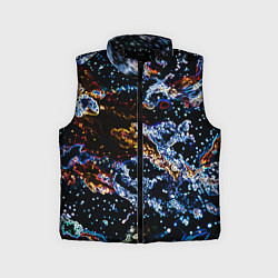 Детский жилет Звёздно-кислотная абстракция, цвет: 3D-черный