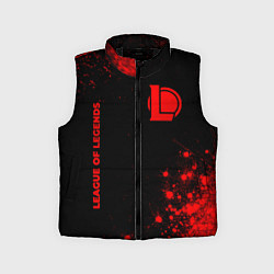 Детский жилет League of Legends - red gradient вертикально, цвет: 3D-черный